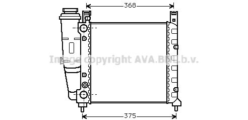 AVA QUALITY COOLING Радиатор, охлаждение двигателя FT2038